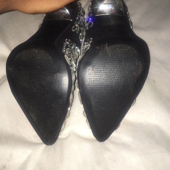 Black with diamond stiletto heels - Picture 3 of 4